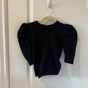 Never worn! Petal & Pup open-back puff sleeve top; XS